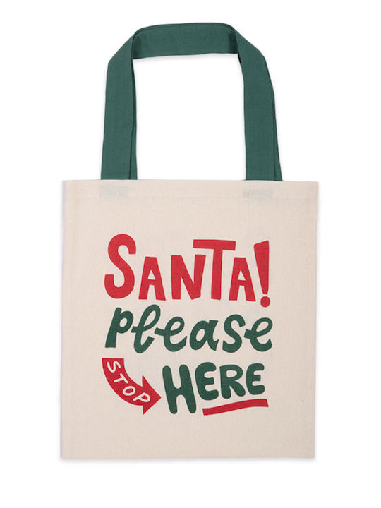 Nef-Nef Homeware Santa Please Чанта за Пазаруване в Бежов цвят