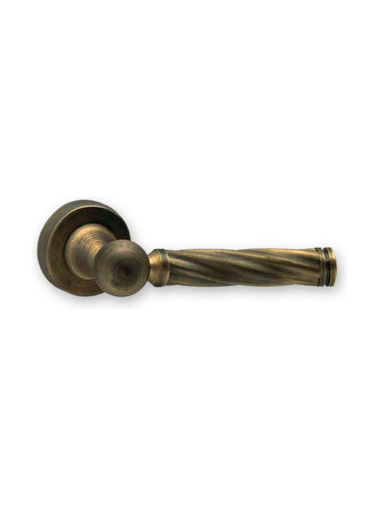 Viometale Lever Front Door with Rosette Left 06.1030 with Rosette Bronze