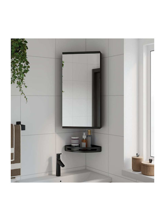 vidaXL Bathroom Mirror with Shelf & Cabinet 30x...