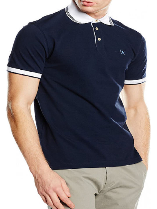 Woven Trim Polo Μπλούζα Κοντομάνικη Navy Μπλε