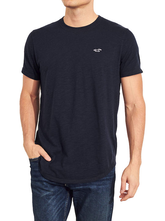 Hollister Hollister Men's Short Sleeve T-shirt Navy Blue