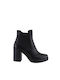 Milanos Leather Women's Ankle Boots Black