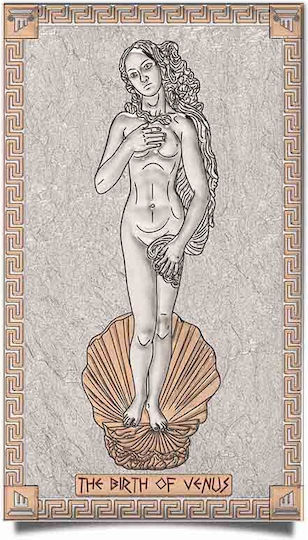Slevori The Birth of Aphrodite Painting Metallic 21x35cm