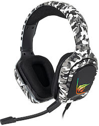 Havit H653D Over Ear Gaming Headset with Connection 3.5mm White Camouflage