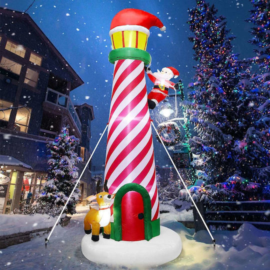3M Beleuchtet Weihnachtliche Kunststoff Figur Elf Höhe 300cm Laterne & Weihnachtsmann