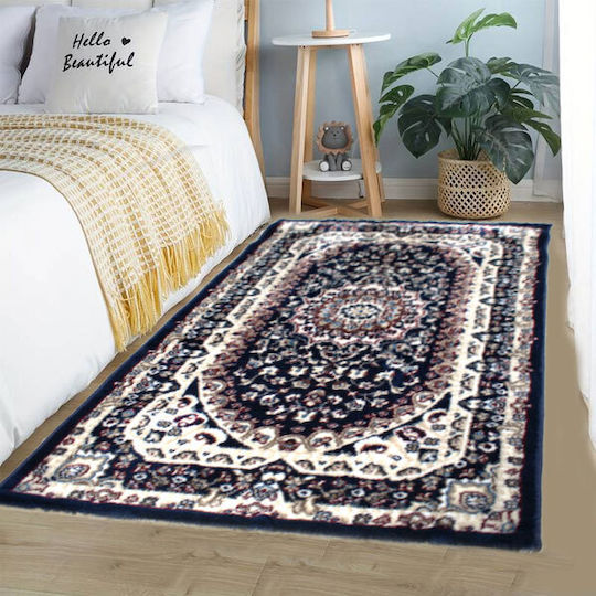 SpitiBazaar Σετ Χαλιά Κρεβατοκάμαρας Λευκό-Μπλε SB.00012 3τμχ