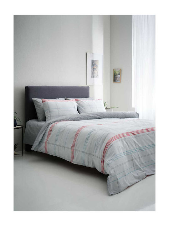 Vesta Home Σετ Παπλωματοθήκη Βαμβακερή Μονή με Μαξιλαροθήκη 170x240cm Valeria 1