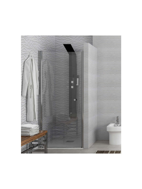 Karag S4 Divider de verandă Duș cu Cu balamale Ușă 90x185cm Sticlă transparentă
