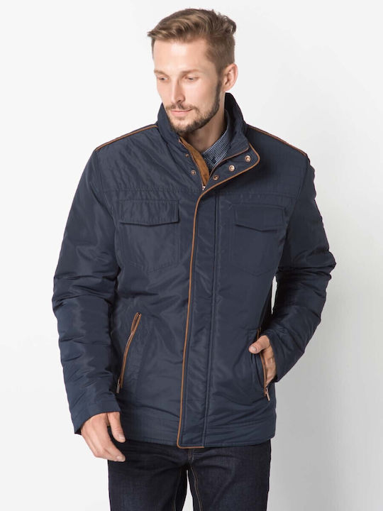 Volcano Herren Winter Jacke Puffer Navy