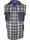 Ärmellos Jacke Plaid