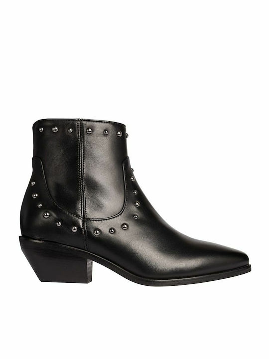 Gianni del Prette Leather Women's Ankle Boots Black