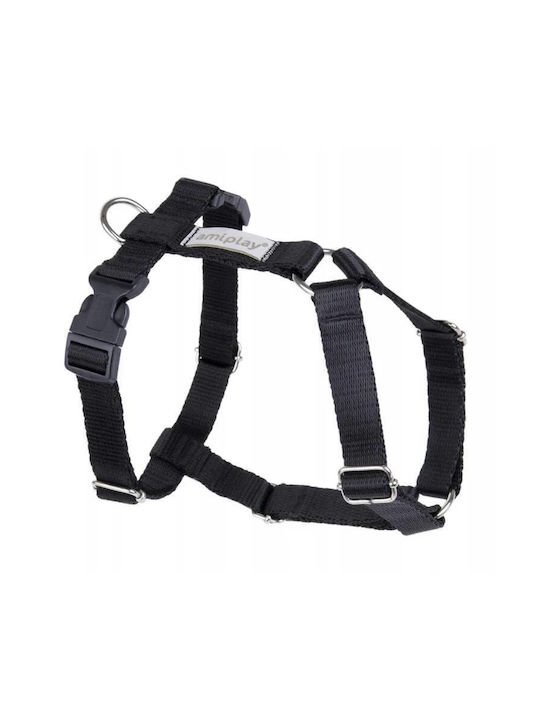 Amiplay Σαμαράκι Σκύλου Samba Μαύρο Medium 20mm x 35-55cm