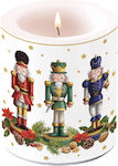 Ambiente Christmas White Candle 10cm