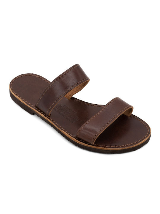 Kouros Leather Women's Sandals Brown