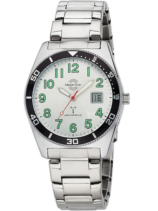 Master Time Ανδρικό Ρολόι 42mm Μπαταρίας Ασημί