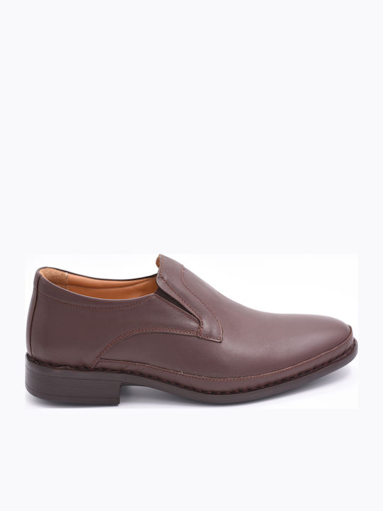 Anne Klein Δερμάτινα Ανδρικά Casual Παπούτσια Καφέ
