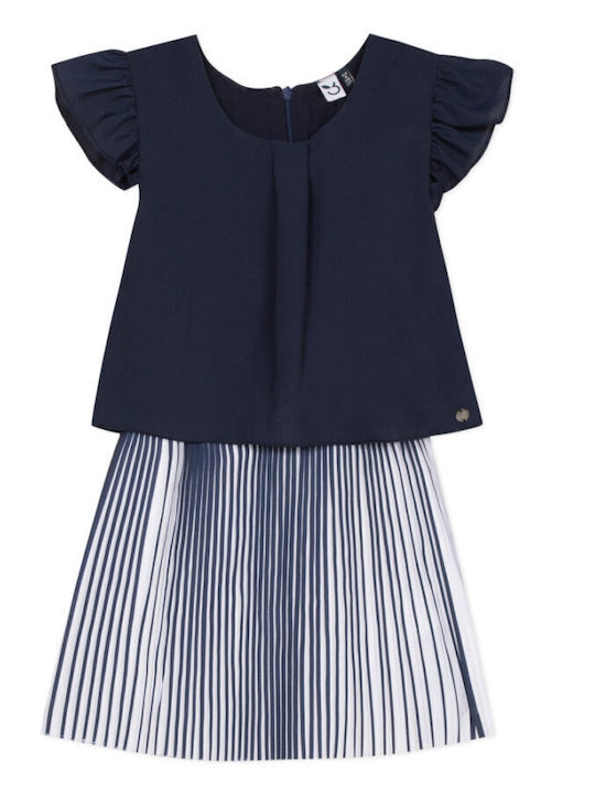 3 Pommes Kids Dress Navy Blue