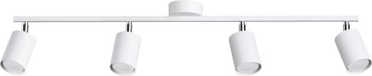 Sollux Spot with 4 Lights and with Socket GU10 in White Color