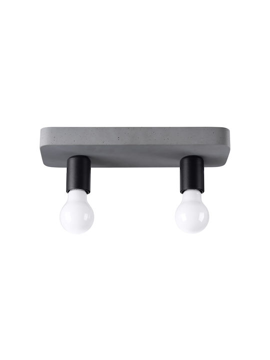 Sollux Double Spot with Socket E27 in Gray Color