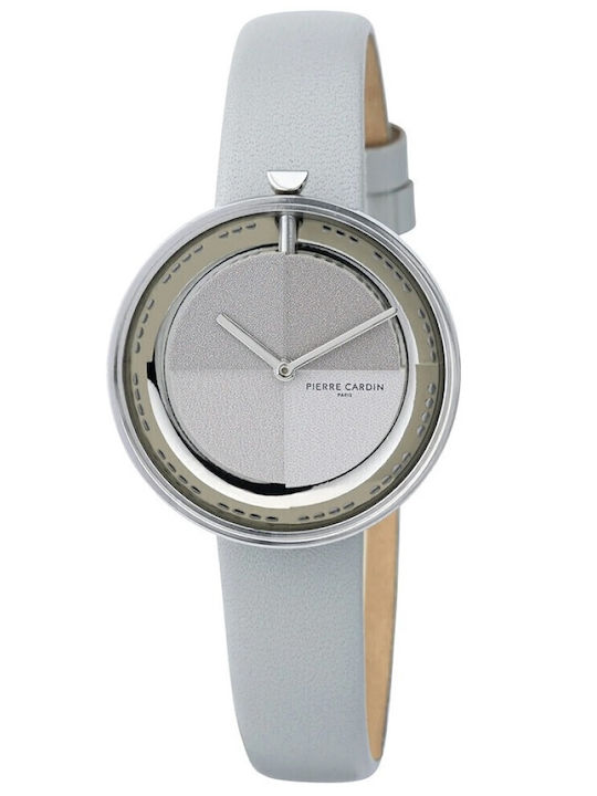 Pierre Cardin Marais Дамски Часовник 32mm Кварцов със Сива Кожена Каишка