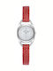Gocomma Women's Watch with Red Leather Strap
