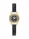 Gocomma Women's Watch with Black Leather Strap