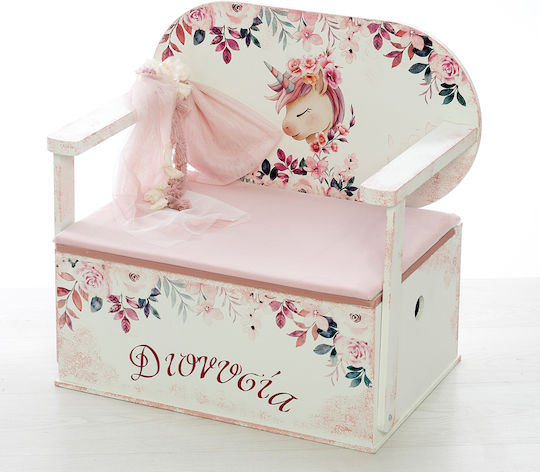 Bellissimo Bancă De Botez Unicorn Din Lemn