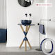 Scarabeo Cross Countertop with Sink L52xW52xH76cm Blue Checkmate