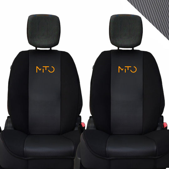 Spătar Auto 2buc Piele sintetica Negru