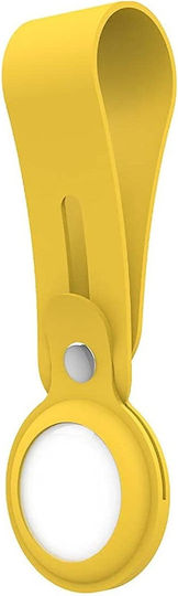 Keychain Case Silicone for AirTag in Yellow color