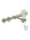 Zogometal Metallic Curtain Pole Single Φ25mm 160cm Nickel Matte
