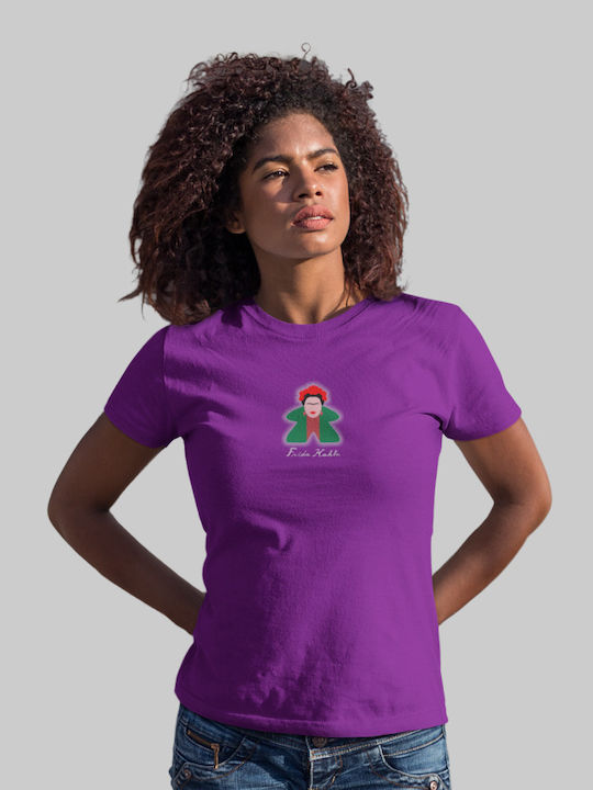 TKT T-shirt Frida Kahlo Purple Cotton