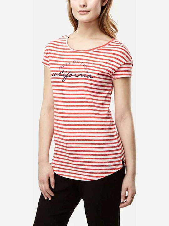 Γυναικείο T-shirt Ριγέ Άσπρο.
