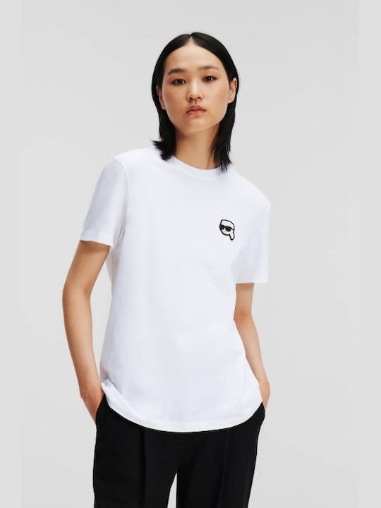 Karl Lagerfeld Damen Bluse Kurzärmelig White