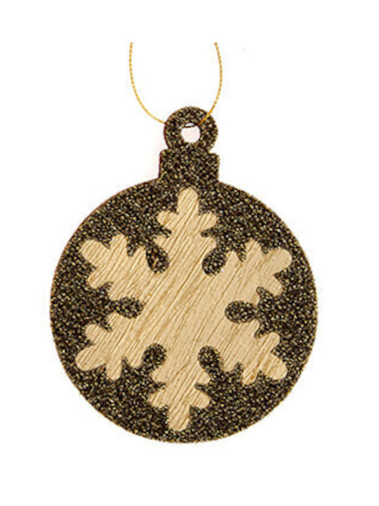 Iliadis Κρεμαστό Christmas Snowflake Ornament Gold