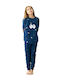 Misenza Pijama pentru copii De iarnă Fleece Blue Lagoon