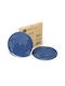 Qualy Earth Rund Untersetzer Kunststoff Blau 10cm QL10401 2Stück