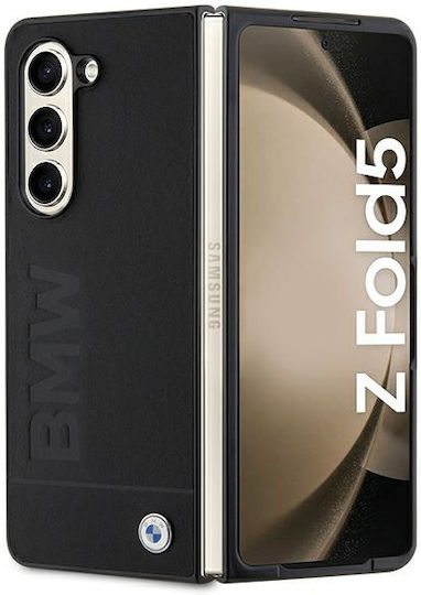 BMW Signature Logo Imprint Back Cover Plastic Negru (Galaxy Z Fold5)