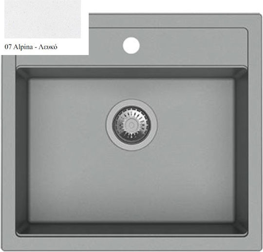 Macart Drop-In Spüle aus Verbundgranulat B56xT51cm Gray