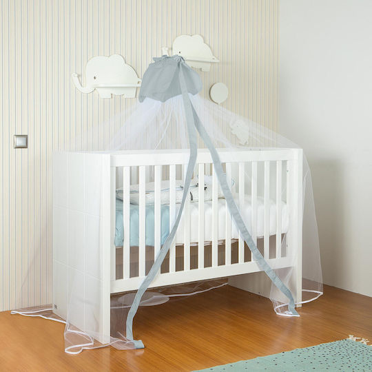 Baby Oliver Κουνουπιέρα Κούνιας Βαμβακερή Γκρι