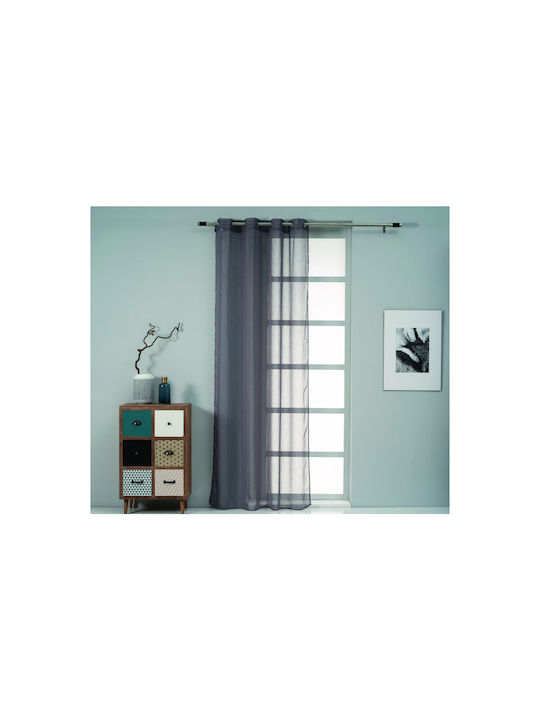 Easy Home Perdea cu Capse Leo Gri 140x260cm