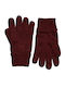 Men's Gloves Dark Red Grit Vintage Logo