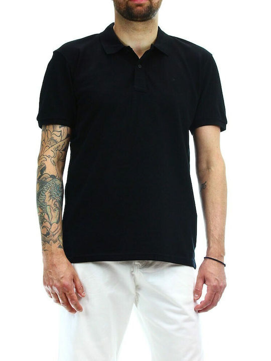 Celio Neceone Men's Short Sleeve Blouse Polo Black