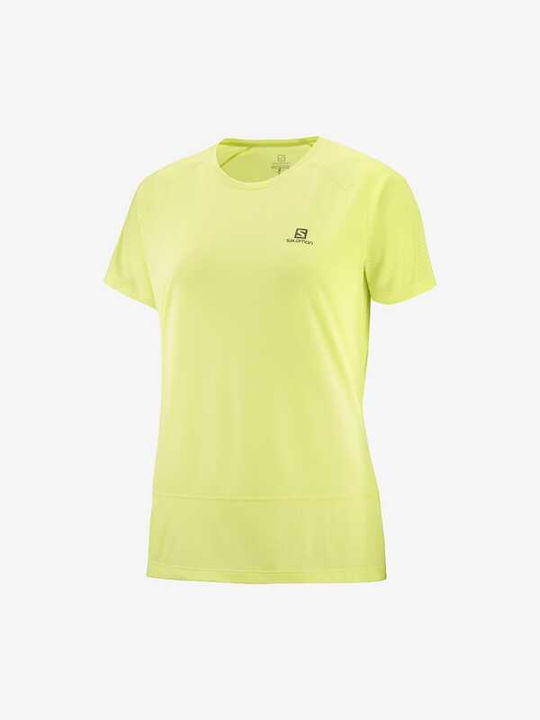 Salomon Cross Damen Sport T-Shirt Sunny Lime / SAL-SO0APLC1729400000000_1