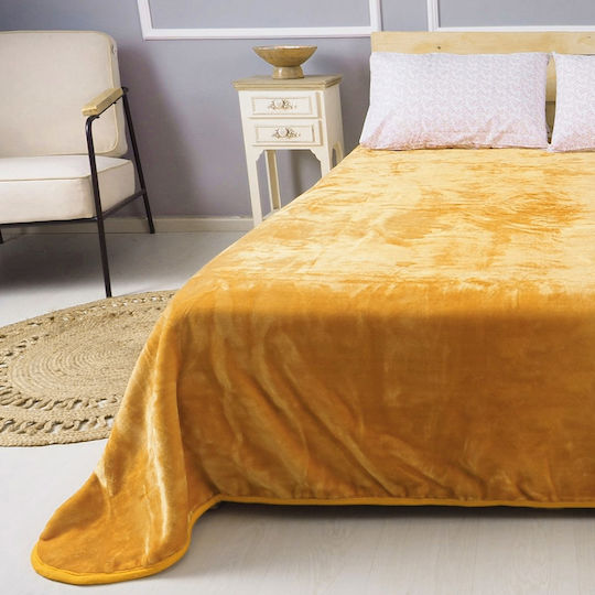 Joli Joli Samtige Babydecke Moni 160x220cm Krokí 001.069 Gelb