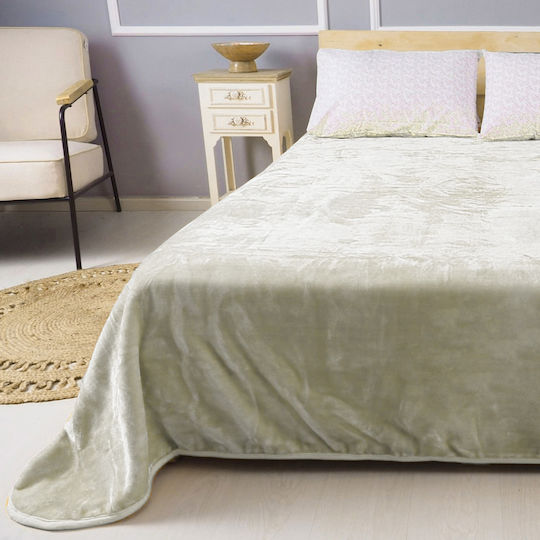 Joli Joli Samtige Decke Einzeln 160x220cm Beige