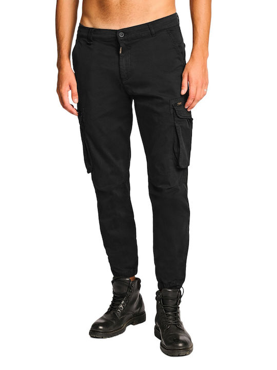 Staff Felix Ανδρικό Παντελόνι σε Slim Εφαρμογή BLACK