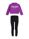 Kids' Set with Leggings Winter 2pcs Black Sweatshirt