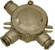 Andromeda Surface Mounted Electrical Box Branching IP64 in Bronze Color