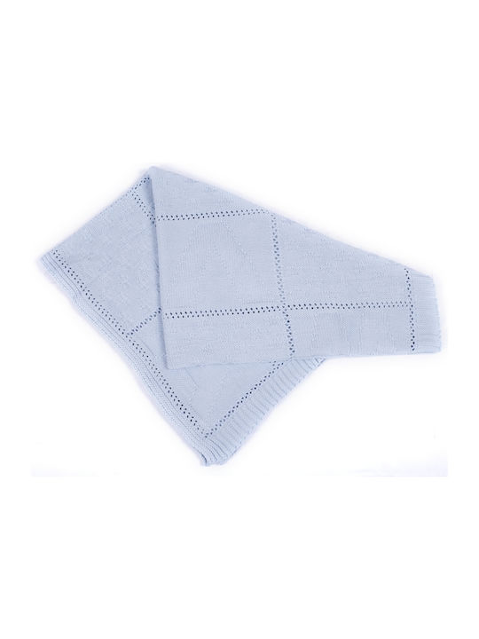 Breton Pătură Pepinieră Swaddling pături 100% bumbac Albastră Sky Blue 93x110cm